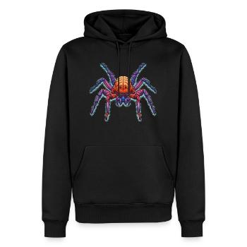 Bunte Webspinne in vielen Farben - Männer Premium Bio Hoodie - Schwarz - Vorne - Nico (187cm)