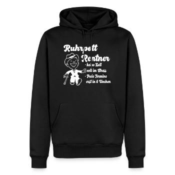 Ruhrpott Rentner - Männer Premium Bio Hoodie - Schwarz - Vorne - Nico (187cm)