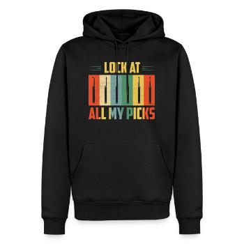 Lock At All My Picks Lockpicker Locksmith - Männer Premium Bio Hoodie - Schwarz - Vorne - Nico (187cm)