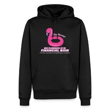 Big Flamingo - Men’s Premium Organic Hoodie - black - Front - Nico (187cm)