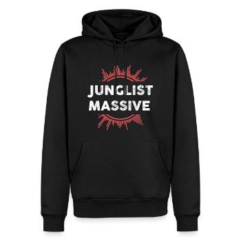 junglist musik - Männer Premium Bio Hoodie - Schwarz - Vorne - Nico (187cm)