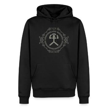 Indalo Craneos - Männer Premium Bio Hoodie - Schwarz - Vorne - Nico (187cm)