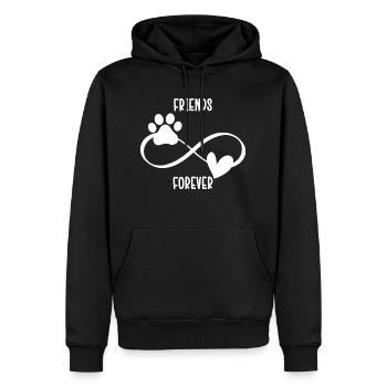 Chiens Chien Ami Pet - Sweat à capuche Premium bio Homme - noir - Devant - Nico (187cm)