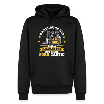 Gabelstaplerfahrer Geschenke Gabelstabler Logistik - Männer Premium Bio Hoodie - Schwarz - Vorne - Nico (187cm)