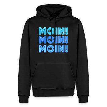 Moin Moin Moin - Sweat à capuche Premium bio Homme - noir - Devant - Nico (187cm)