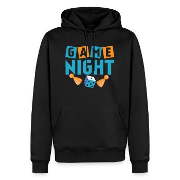 Soirée de jeu Joueur de table Nerd Gamer - Sweat à capuche Premium bio Homme - noir - Devant - Nico (187cm)
