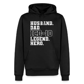 Klinische Kodierfachkraft - Männer Premium Bio Hoodie - Schwarz - Vorne - Nico (187cm)