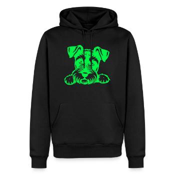 Chien chiot chien mignon Corgi aquarelle Art Cartoon Wof - Sweat à capuche Premium bio Homme - noir - Devant - Nico (187cm)