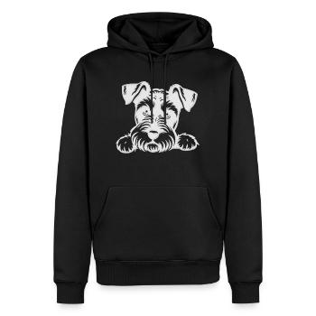 Chien chiot chien mignon Corgi aquarelle Art Cartoon Wof - Sweat à capuche Premium bio Homme - noir - Devant - Nico (187cm)