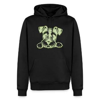 Chien chiot chien mignon Corgi aquarelle Art Cartoon Wof - Sweat à capuche Premium bio Homme - noir - Devant - Nico (187cm)