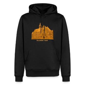 Dillingen Rathaus Saar Saarlouis Saarland - Männer Premium Bio Hoodie - Schwarz - Vorne - Nico (187cm)