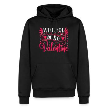 Aimez-moi la Saint-Valentin Joyeux Valentin Saint-Valentin - Sweat à capuche Premium bio Homme - noir - Devant - Nico (187cm)