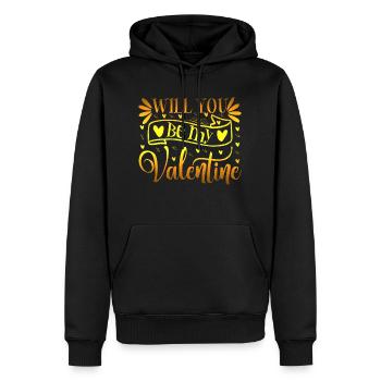 Aimez-moi la Saint-Valentin Joyeux Valentin Saint-Valentin - Sweat à capuche Premium bio Homme - noir - Devant - Nico (187cm)