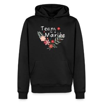 Blumenbraut-Braut-Team - Männer Premium Bio Hoodie - Schwarz - Vorne - Nico (187cm)