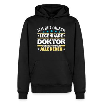 I'm that legendary doctor - Men’s Premium Organic Hoodie - black - Front - Nico (187cm)