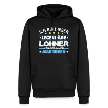 Ich bin dieser legendäre Putzkraft - Männer Premium Bio Hoodie - Schwarz - Vorne - Nico (187cm)