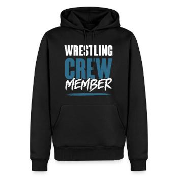 Wrestling Crew - Männer Premium Bio Hoodie - Schwarz - Vorne - Nico (187cm)