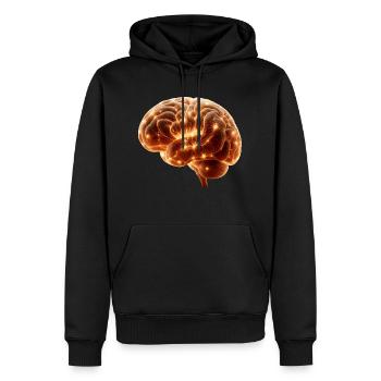 Brilliant Human Brain - Men’s Premium Organic Hoodie - black - Front - Nico (187cm)
