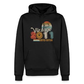 2011 - Sweat à capuche Premium bio Homme - noir - Devant - Nico (187cm)