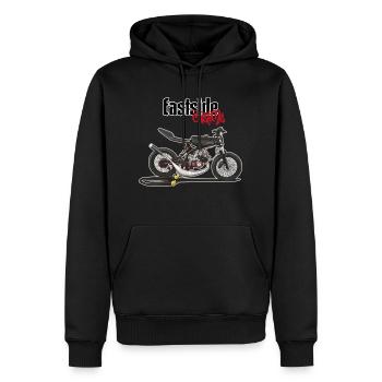 S51 (Personnalisé) // Illustration - Sweat à capuche Premium bio Homme - noir - Devant - Nico (187cm)