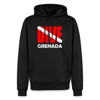 Dive Grenada - Karibik - Caribbean - West Indies - Männer Premium Bio Hoodie - Schwarz - Vorne - Nico (187cm)