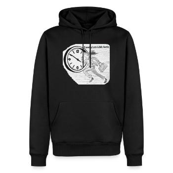 Running Late is My Cardio - T-shirt Humoristique - Sweat à capuche Premium bio Homme - noir - Devant - Nico (187cm)
