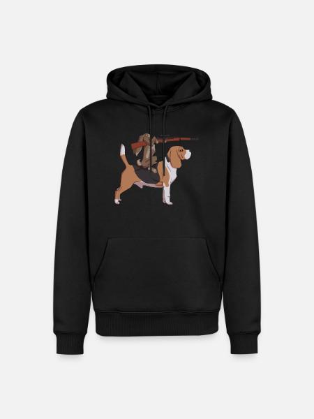 Hunting Hare - Men’s Premium Organic Hoodie - black