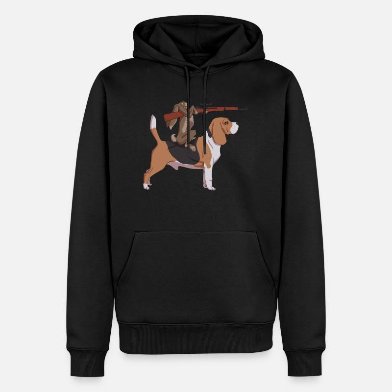 Hasenjagd - Männer Premium Bio Hoodie - Schwarz