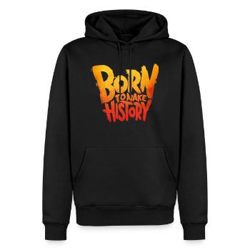 Born to Make History - Men’s Premium Organic Hoodie - black - Front - Nico (187cm)