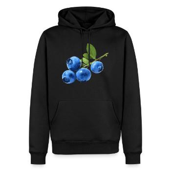 Bleuets - Sweat à capuche Premium bio Homme - noir - Devant - Nico (187cm)