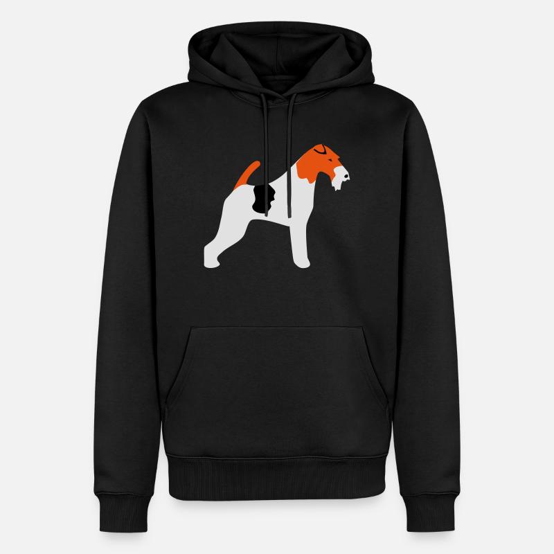 Fox terrier - Sweat à capuche Premium bio Homme - noir