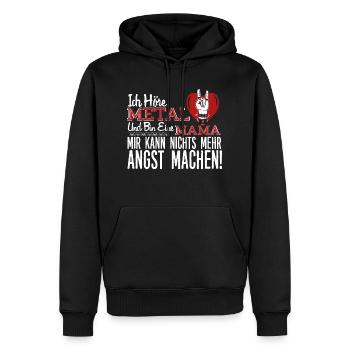 Metal Mama - Männer Premium Bio Hoodie - Schwarz - Vorne - Nico (187cm)