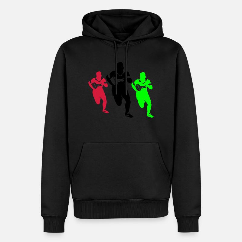 rugby - Men’s Premium Organic Hoodie - black