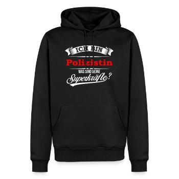 Polizist Polizistin Polizeibeamter Polizeitbeamtin - Männer Premium Bio Hoodie - Schwarz - Vorne - Nico (187cm)