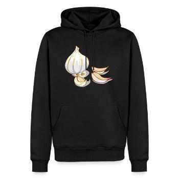 Knoblauch - Männer Premium Bio Hoodie - Schwarz - Vorne - Nico (187cm)