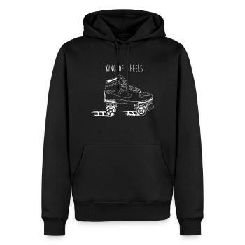 King of Wheels - Sweat à capuche Premium bio Homme - noir - Devant - Nico (187cm)