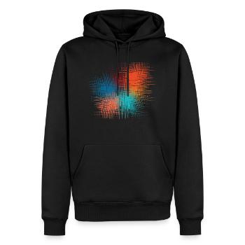 modernes Muster bunt - Männer Premium Bio Hoodie - Schwarz - Vorne - Nico (187cm)