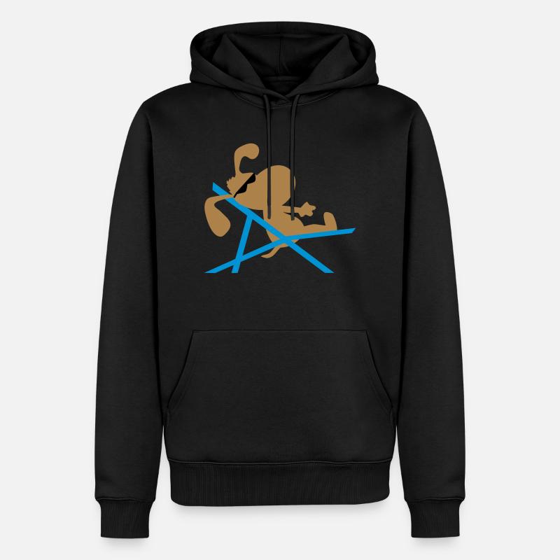 hund - Männer Premium Bio Hoodie - Schwarz