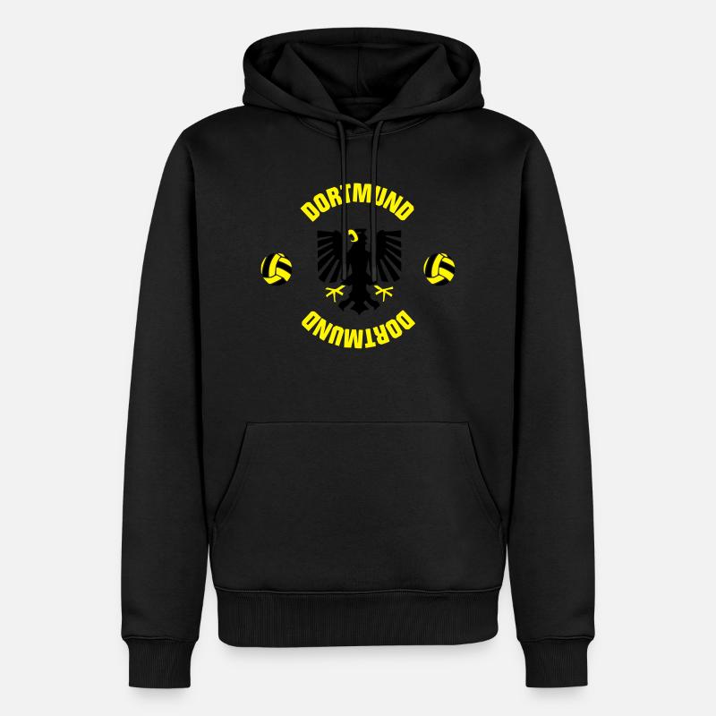Dortmund (ID: 001013) - Männer Premium Bio Hoodie - Schwarz