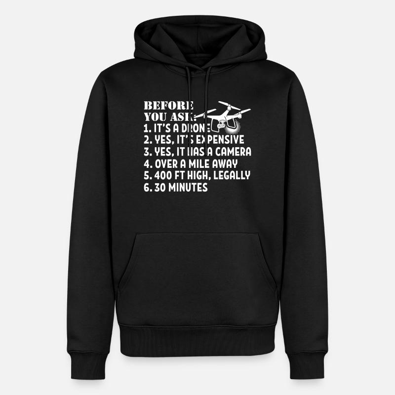 It's A Drone - Männer Premium Bio Hoodie - Schwarz