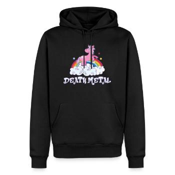 death metal - Männer Premium Bio Hoodie - Schwarz - Vorne - Nico (187cm)