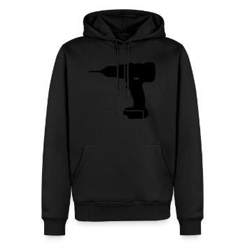 Werkzeuge - Männer Premium Bio Hoodie - Schwarz - Vorne - Nico (187cm)