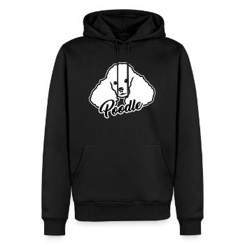 Pudel - Männer Premium Bio Hoodie - Schwarz - Vorne - Nico (187cm)