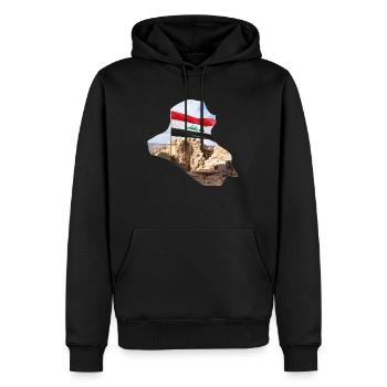 Irak - Männer Premium Bio Hoodie - Schwarz - Vorne - Nico (187cm)