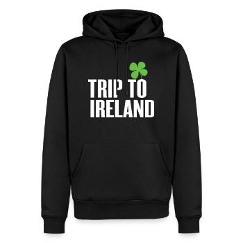 Reise nach Irland - Männer Premium Bio Hoodie - Schwarz - Vorne - Nico (187cm)