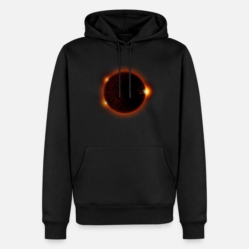 Éclipse solaire - éclipse solaire - Sweat à capuche Premium bio Homme - noir