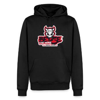 Betze Live Whine - Männer Premium Bio Hoodie - Schwarz - Vorne - Nico (187cm)
