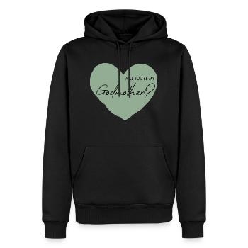 Will you be my godmother? - Men’s Premium Organic Hoodie - black - Front - Nico (187cm)