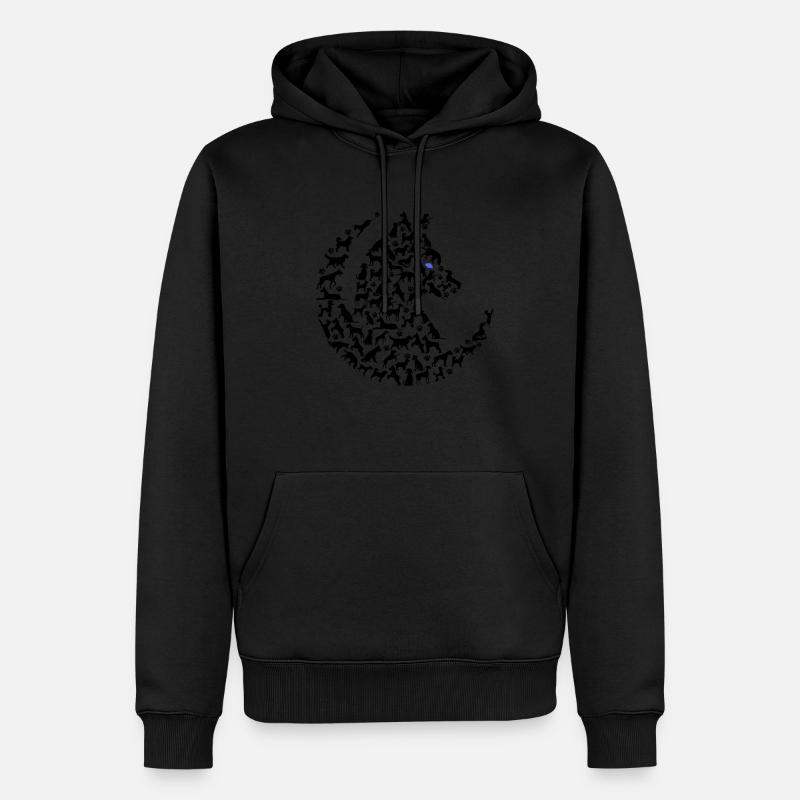Loup composé de chiens - Sweat à capuche Premium bio Homme - noir