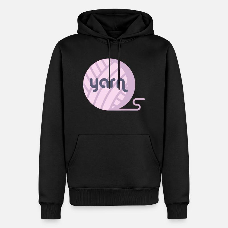 Yarn - Sweat à capuche Premium bio Homme - noir